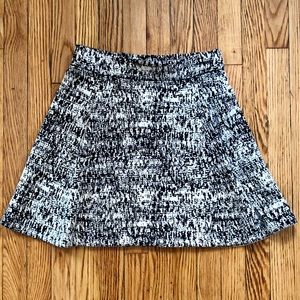 Theory Black and White Flared Skirt